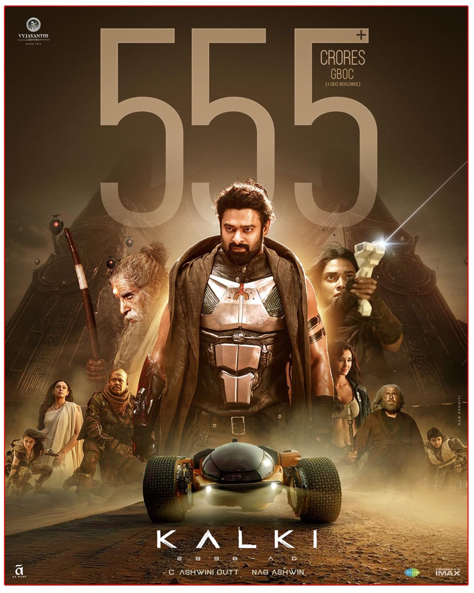 Kalki 2898 AD grossed 555 Cr+ in its first weekend from worldwide boxoffice