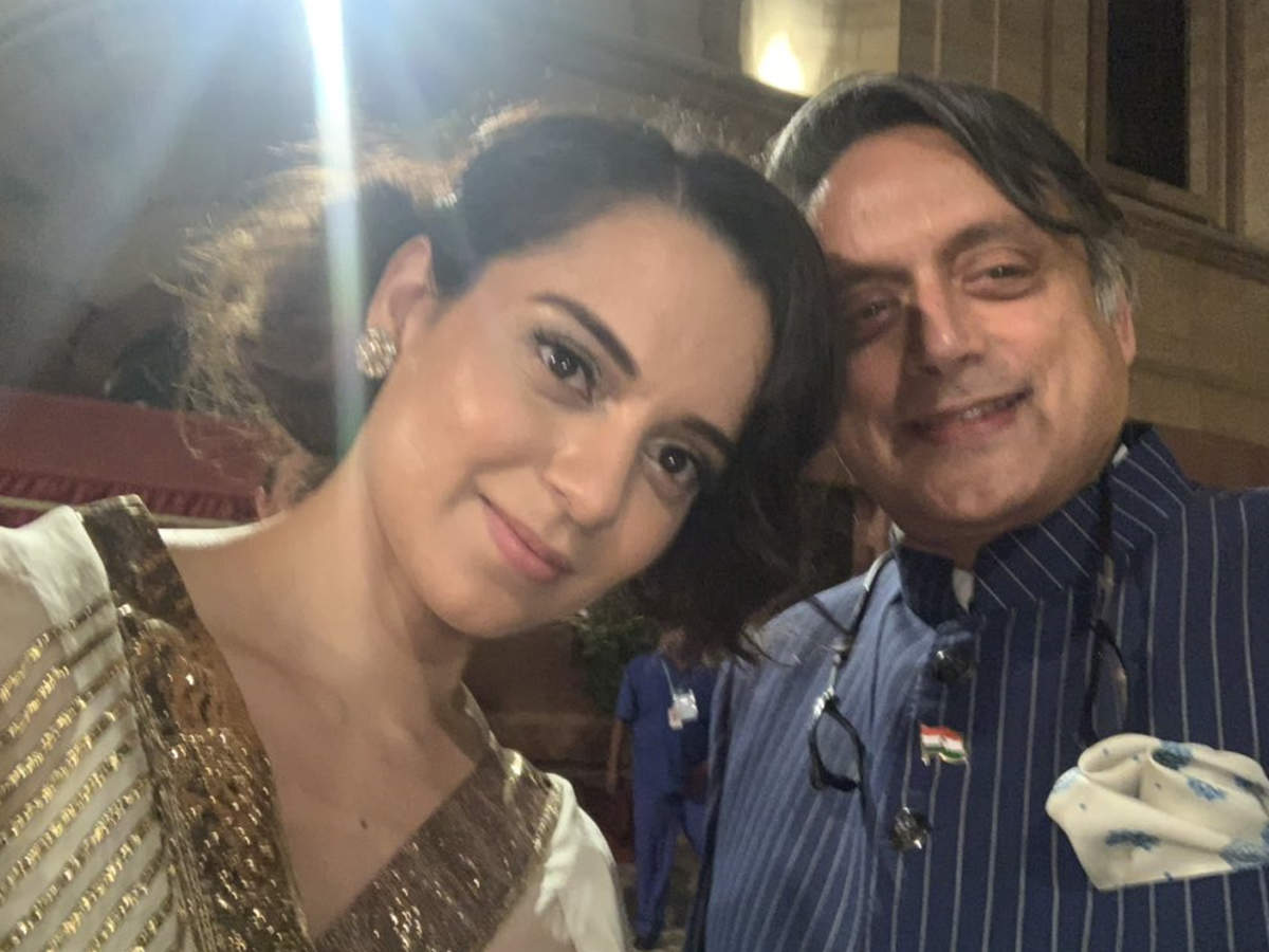 Kangana With Tharoor