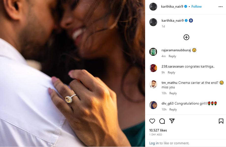 Karthika Nair Gets Engaged 