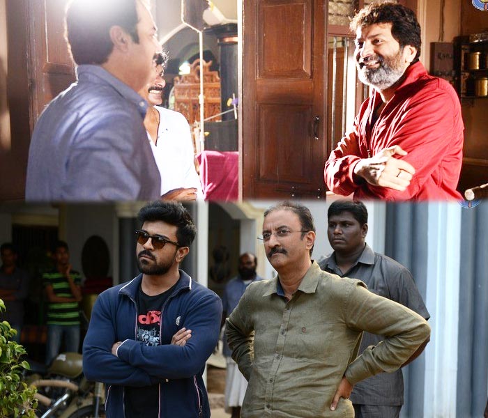 Katama Rayudu On Location Pics With Ramcharan, Trivikram