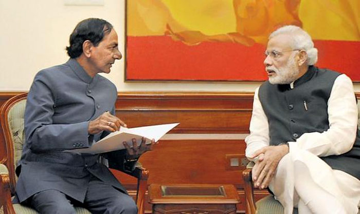 KCR with Narendra Modi