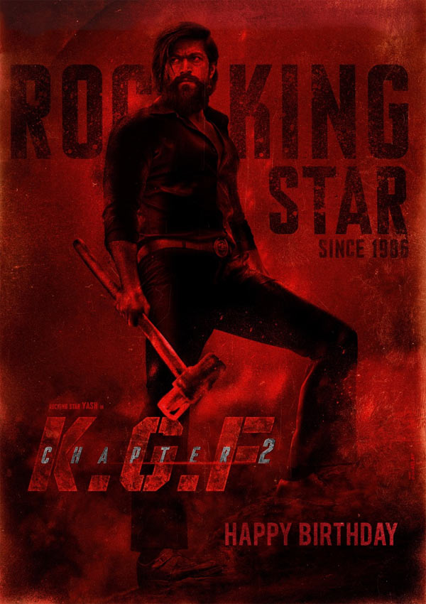 KGF 2 Yash Birthday Poster