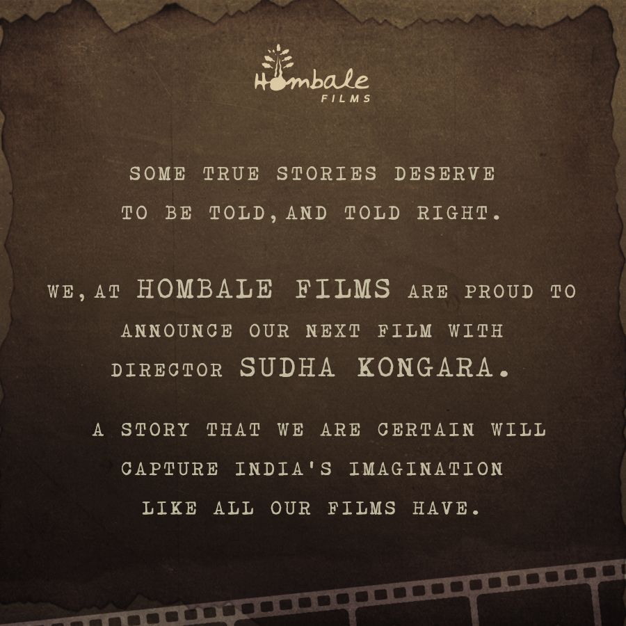 KGF makers sensation with Sudha Kongara
