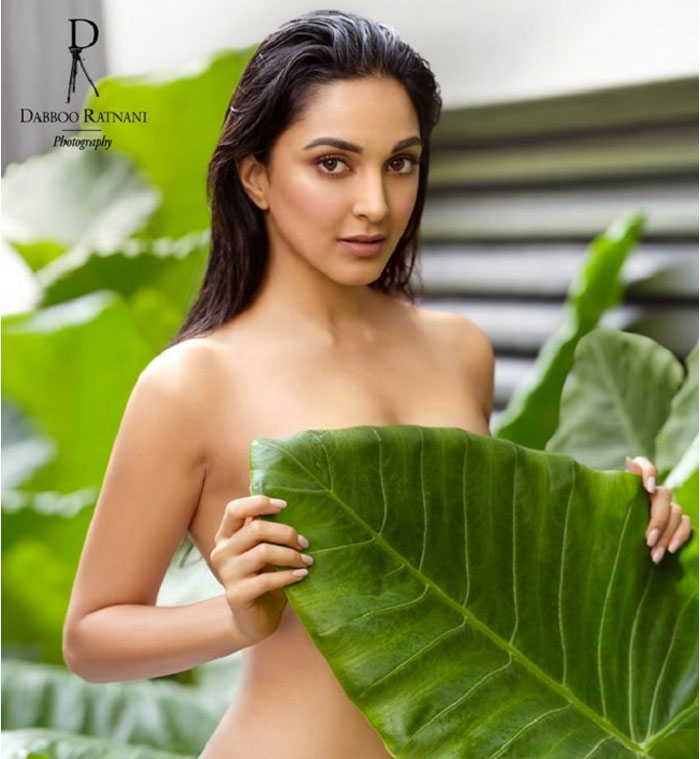 Kiara Advani Covers Nudity with a Leaf!