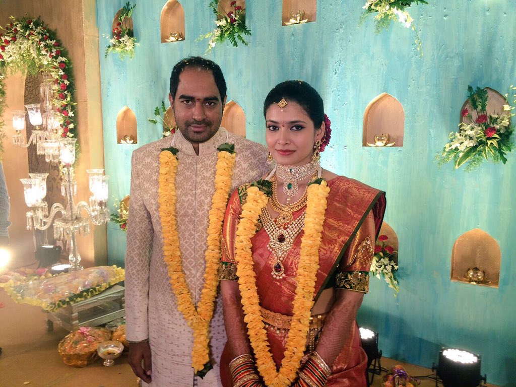 Krish with wife