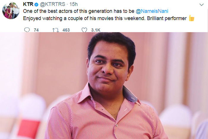 KTR Tweet on Hero Nani