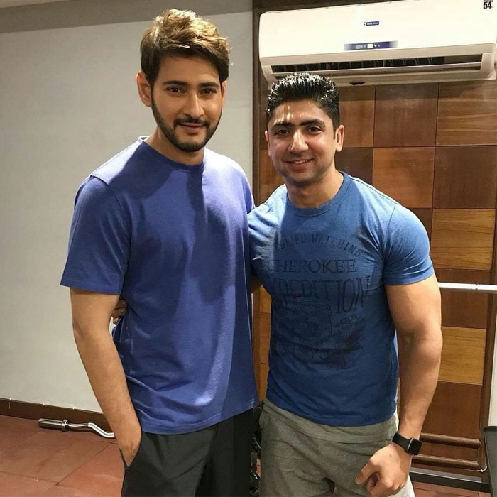 Mahesh Babu with Fitness Trainer