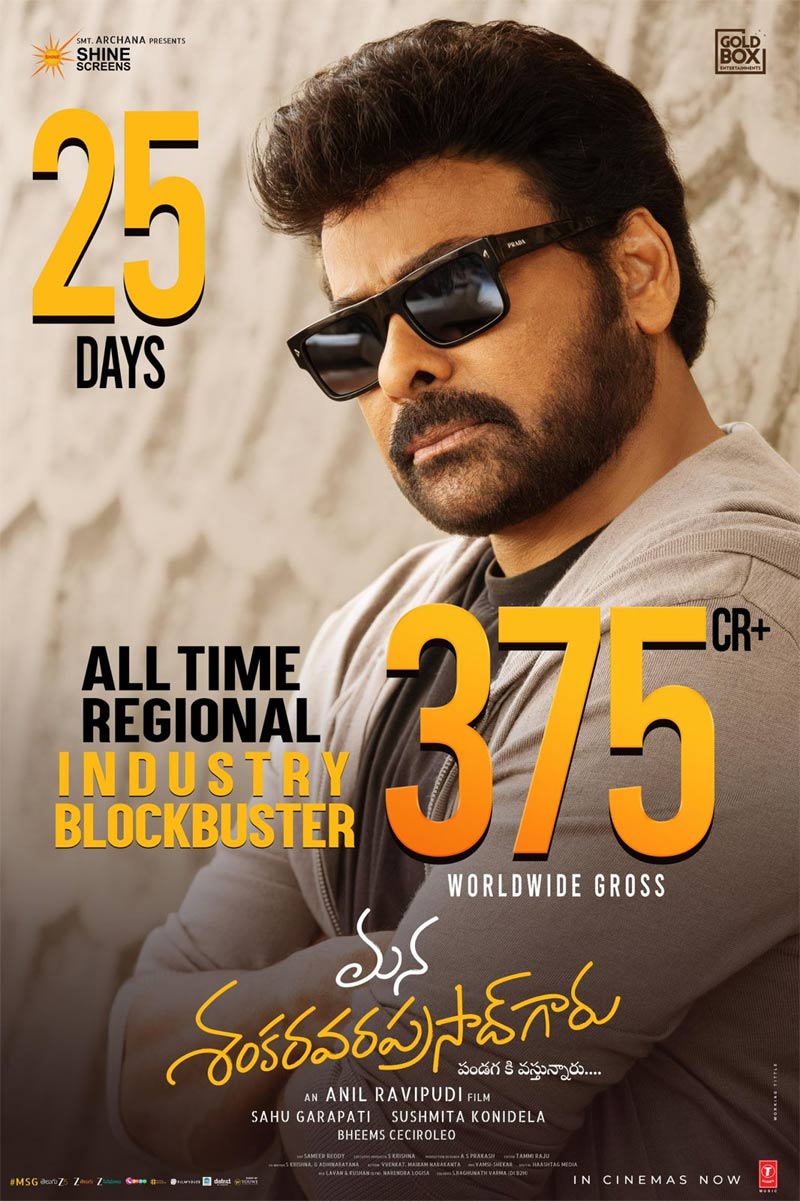 Mana Shankara Vara Prasad Garu Posts Strong Worldwide Total Of 375 Crores in 25 Days