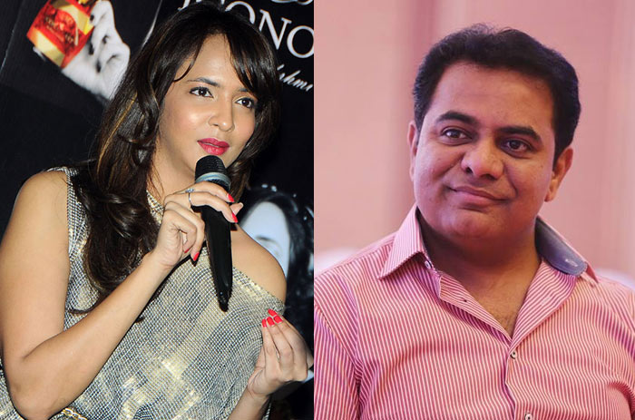 Manchu Lakshmi and KTR