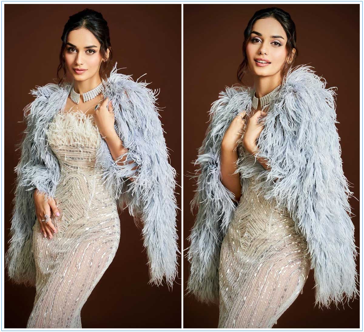 Manushi Chhillar stole the spotlight in a cream mermaid dress