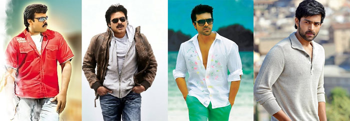 Mega Family Heroes-Chiranjeevi, Pawan Kalyan, Ram Charan, Varun Tej