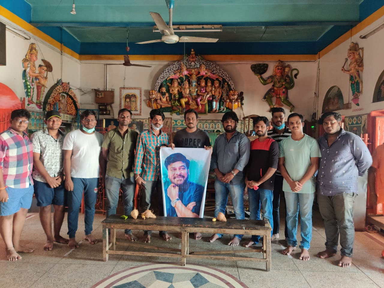 Mega Fans Prayers at Lord Hanuman Temples for Chiru Health Recovery