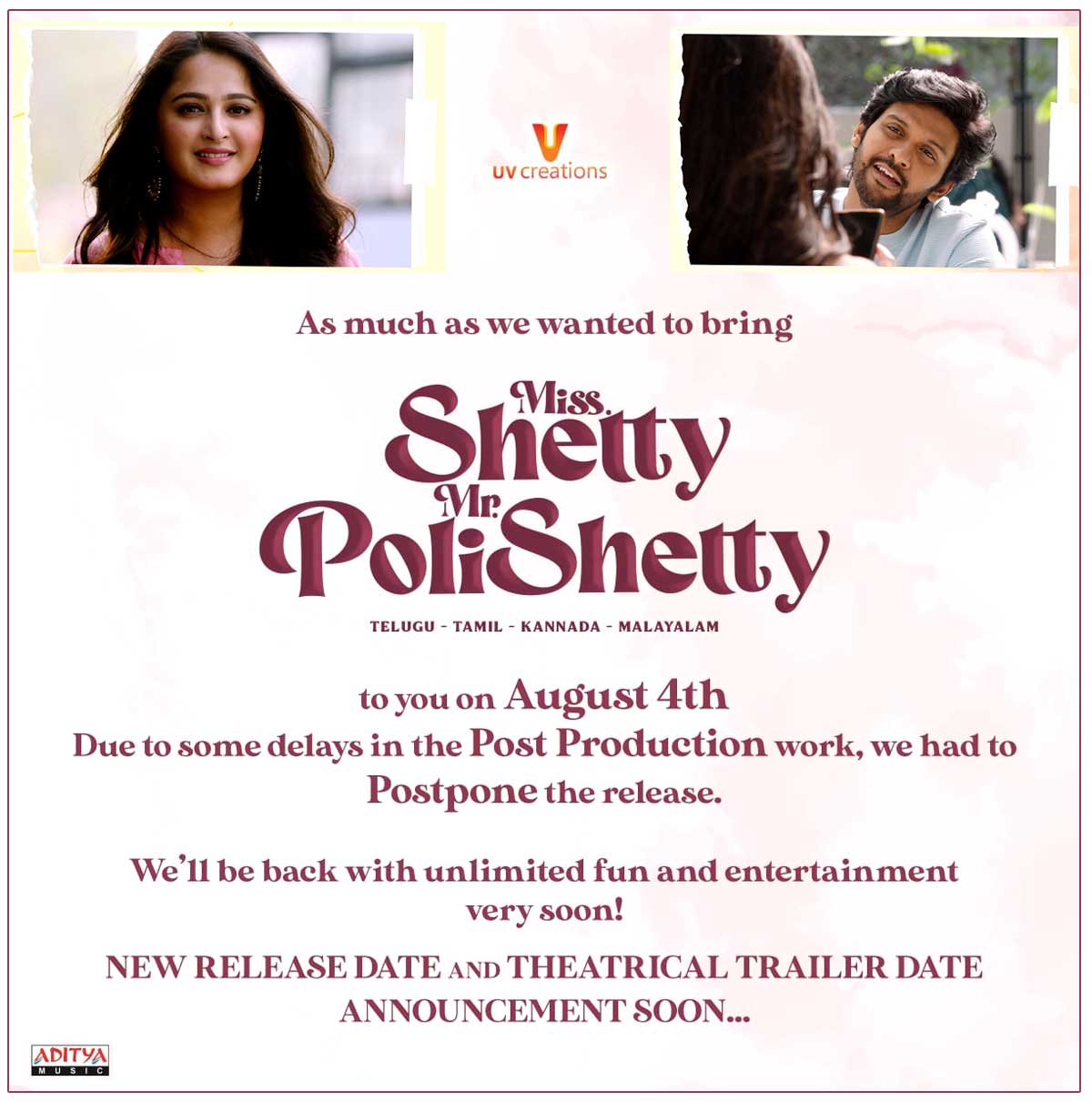 Miss Shetty Mr Polishetty Is Postponed Officially