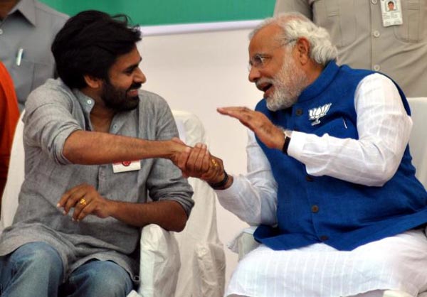 Modi Finds Pawan Kalyan Missing At Amaravathi 