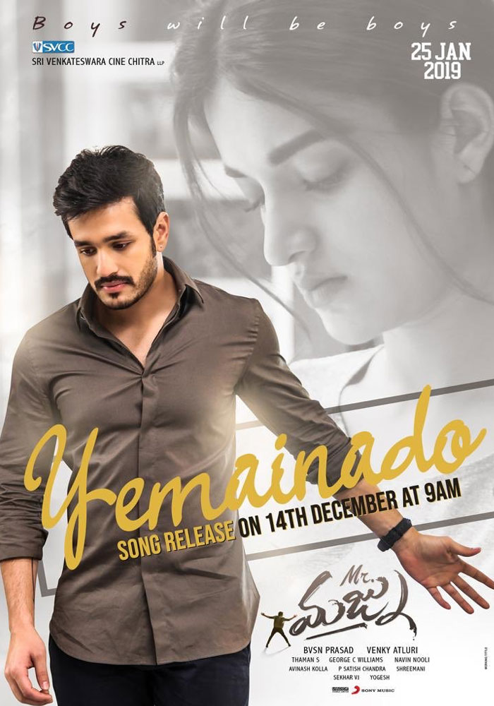 Mr Majnu's Yemainado Song Tomorrow