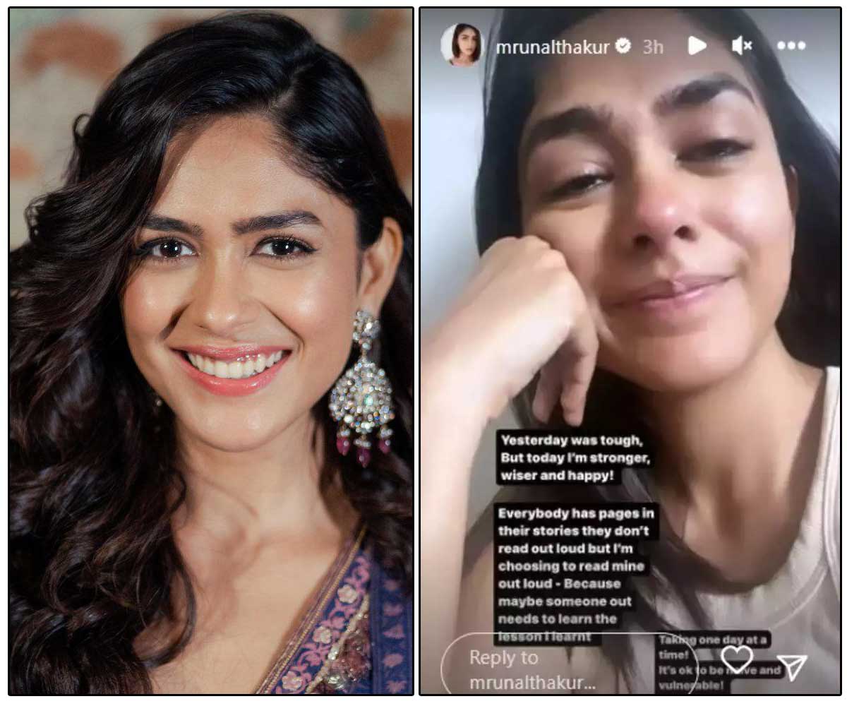 Mrunal Thakur shared a crying selfie
