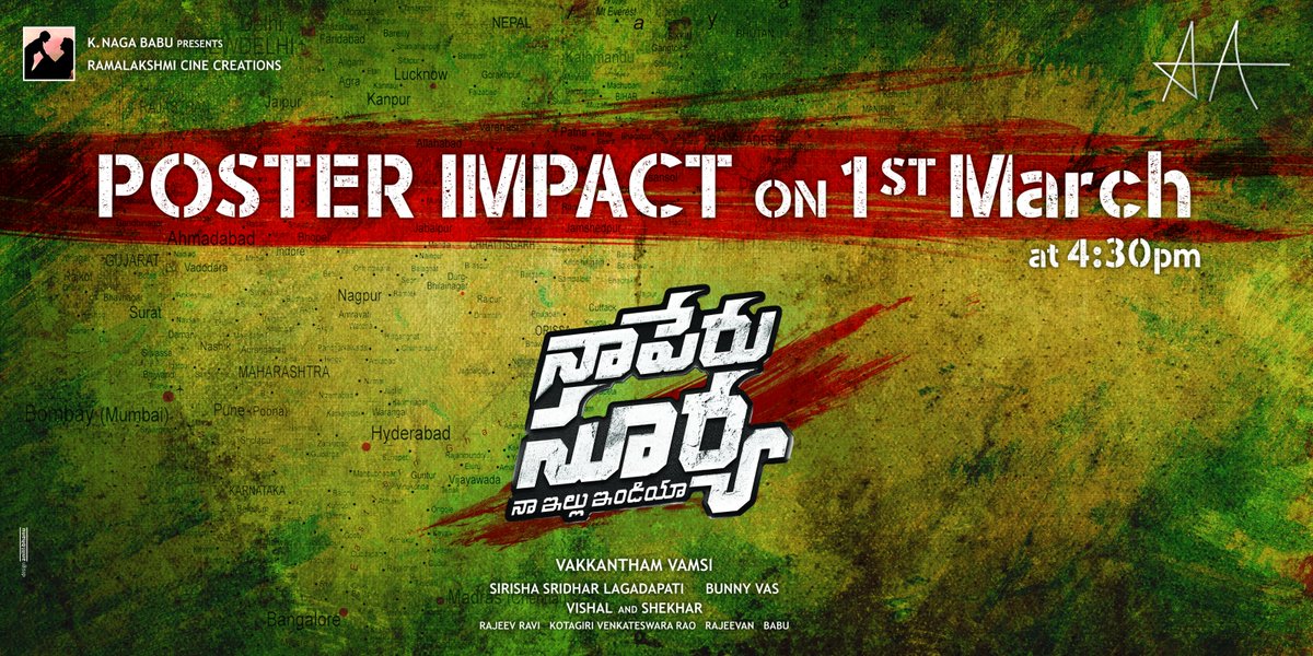 Naa Peru Surya Naa Illu India Poster Impact