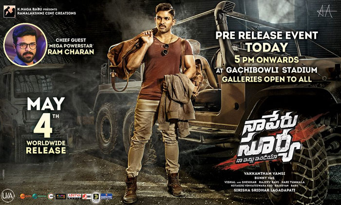 Naa Peru Surya Pre Release Event's Excitement