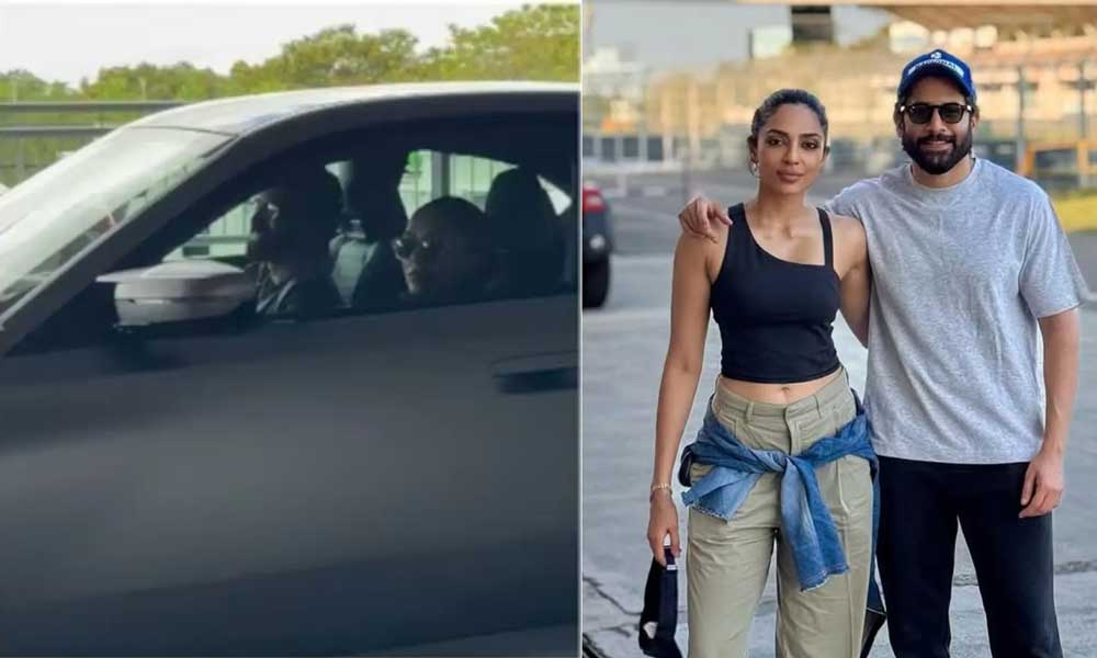 Naga Chaitanya BMW ride with his wife