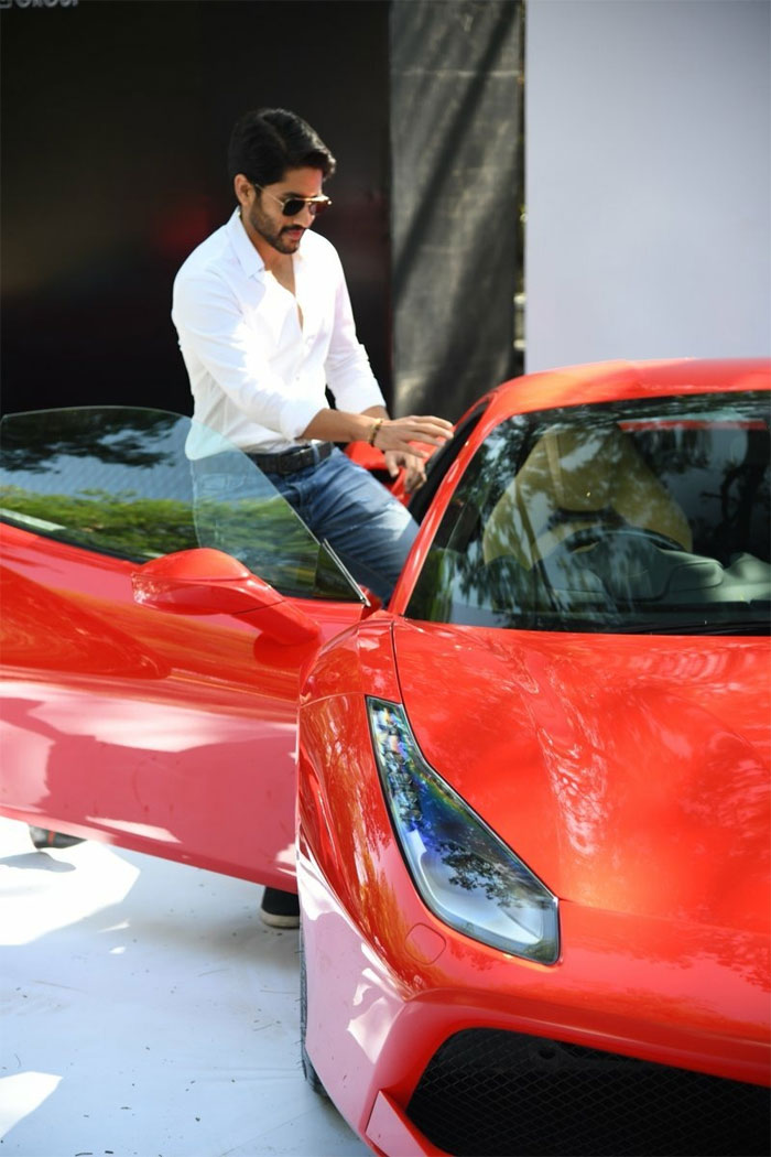 Naga Chaitanya in Race Car 