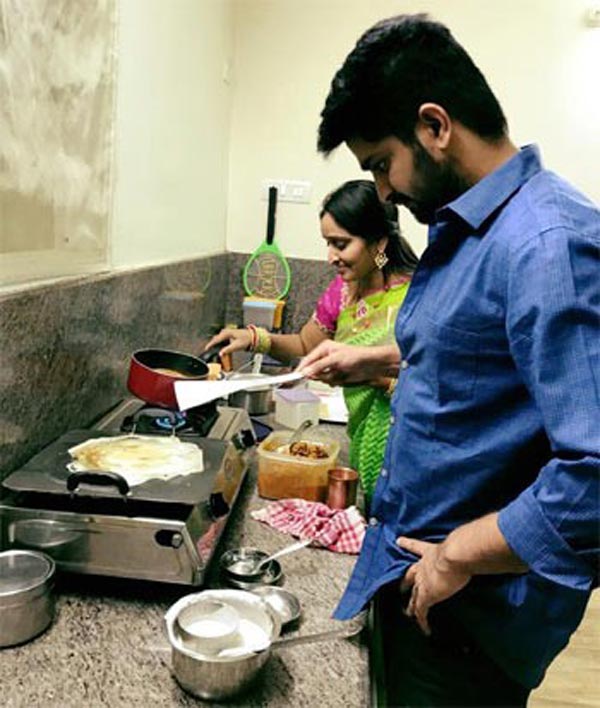 Naga Shourya In Kitchen