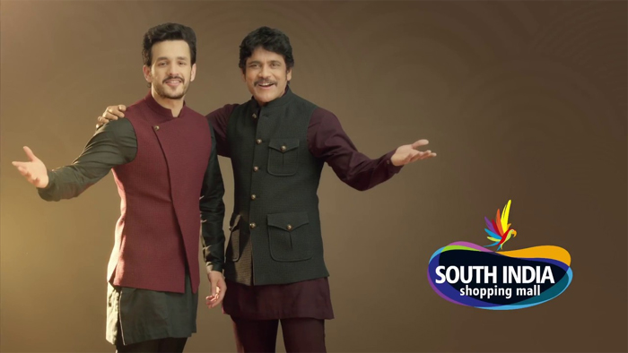 Nagarjuna, Akhil in South India Shopping Mall Ad