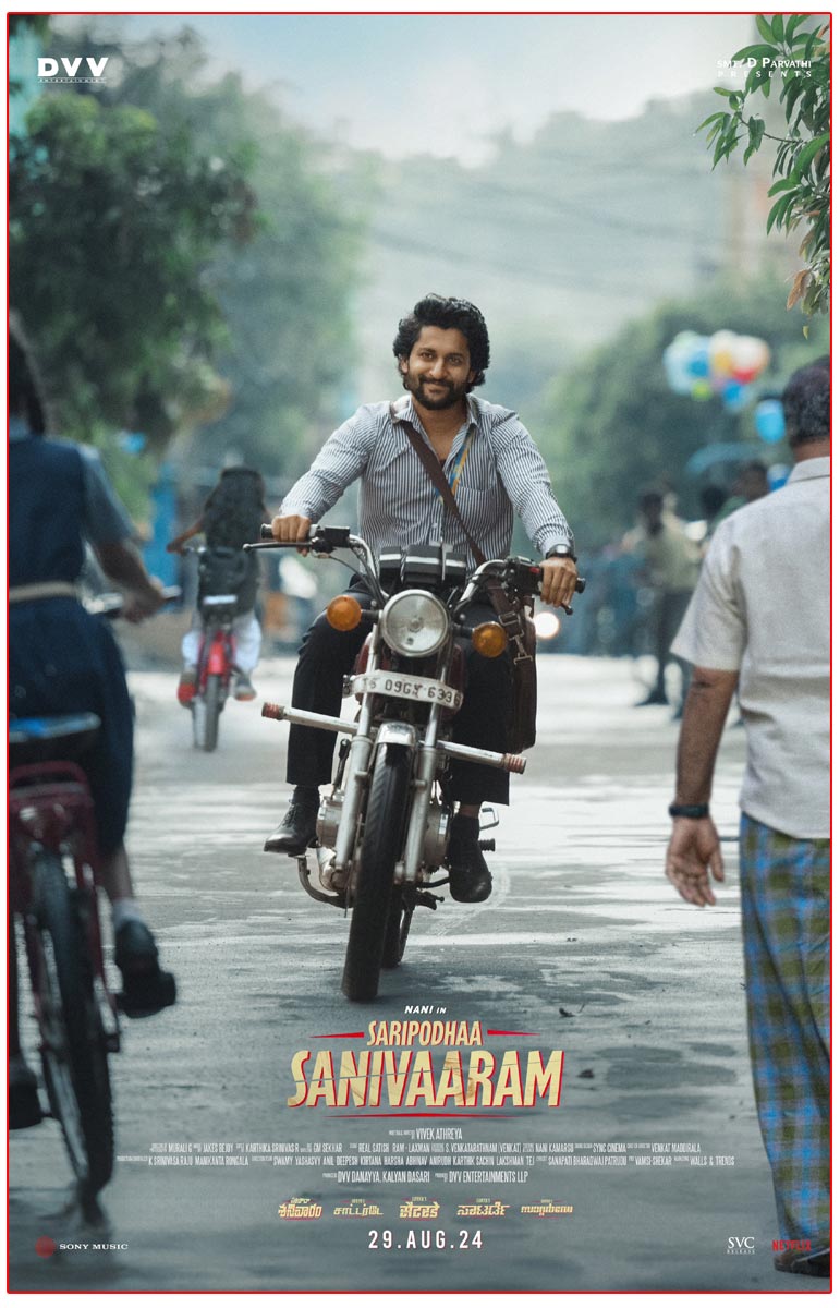 Nani Second Look From Saripodhaa Sanivaaram Is out