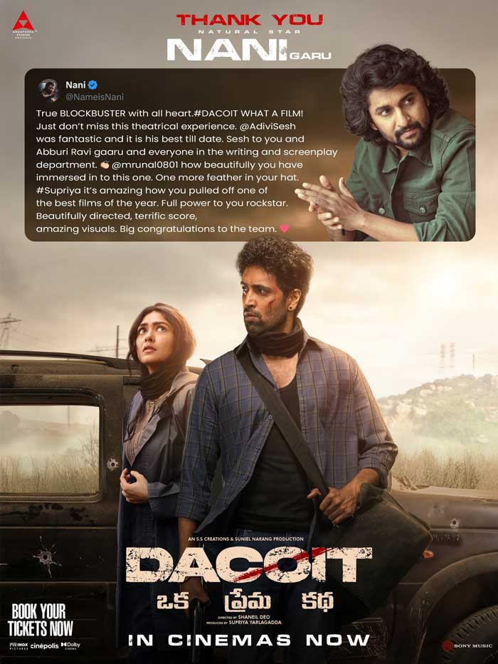 Natural Star Nani in awe with Dacoit