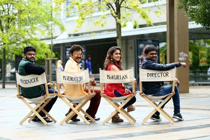 Nayanathara Pic From Babu Bangaram Shooting Spot