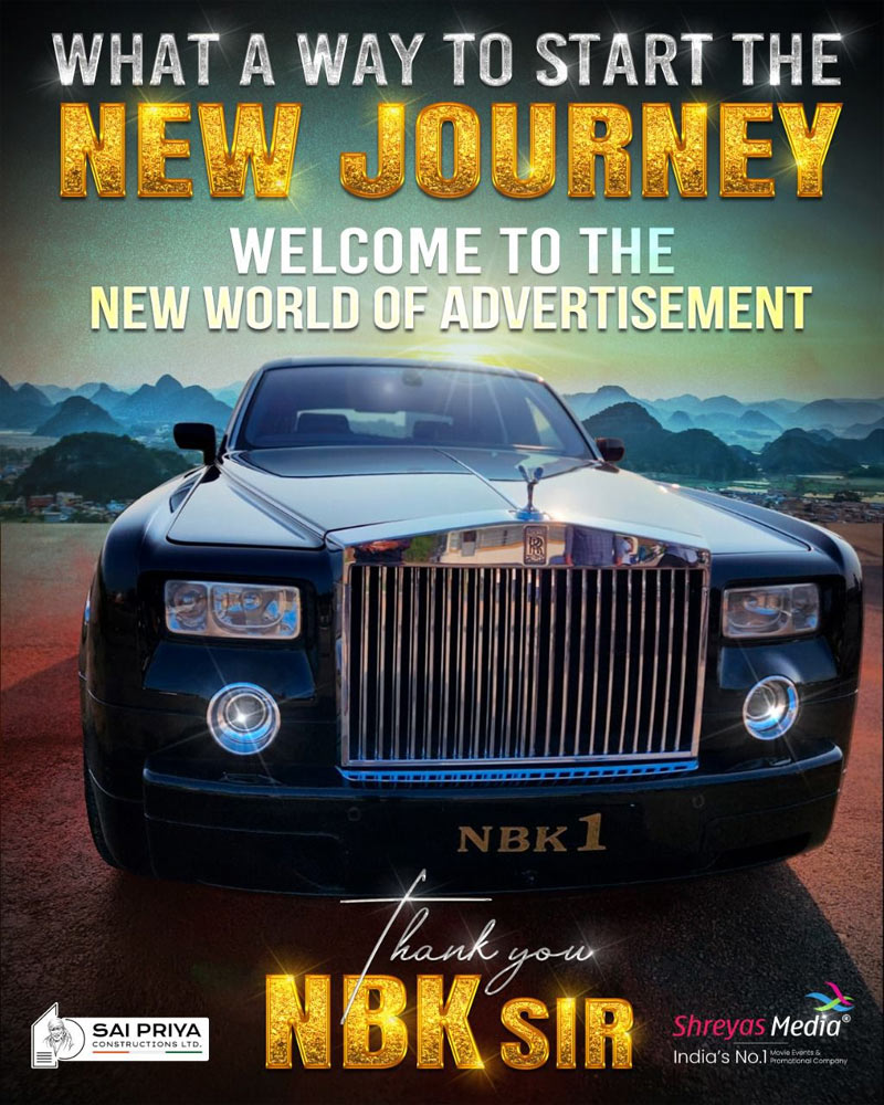 NBK To Do His First Advertisement Ever