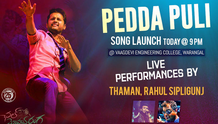 Nithiin's Chal Mohan Ranga Pedda Puli Song Unveiled