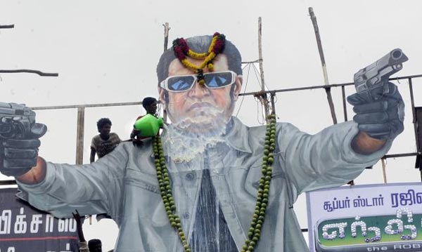 No More Milk Wastage Bathing Rajinikanth Cut Outs 