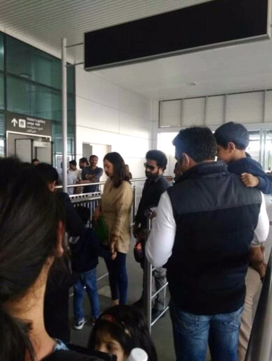 NTR Spotted With Family At Airport