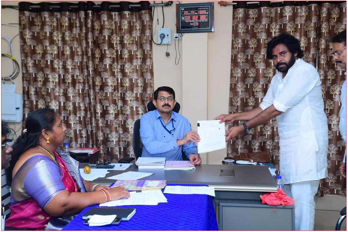 Pawan files nomination from Pithapuram and declares assets