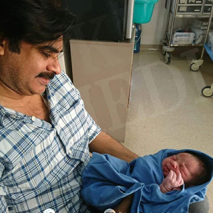 Pawan Kalyan with His New Born Baby Boy