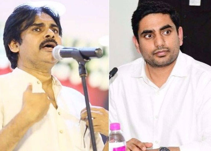 Pawan Kalyan and Nara Lokesh Trailing