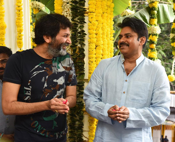 Pawan Kalyan and Trivikram's Film Shoot in Mansion Set