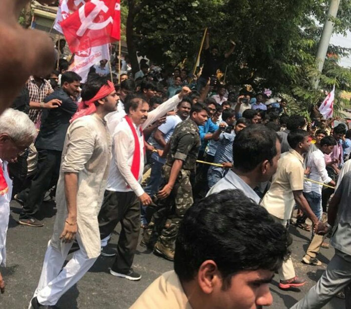 Pawan Kalyan Padayatra at Vijayawada