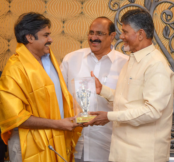 Pawan Kalyan With CM Chandrababu Naidu