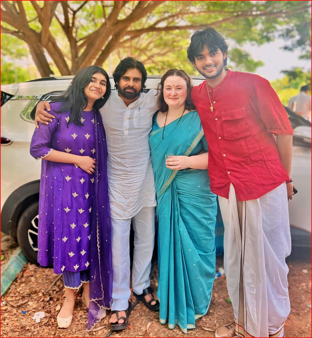 Pawan Kalyan with his family