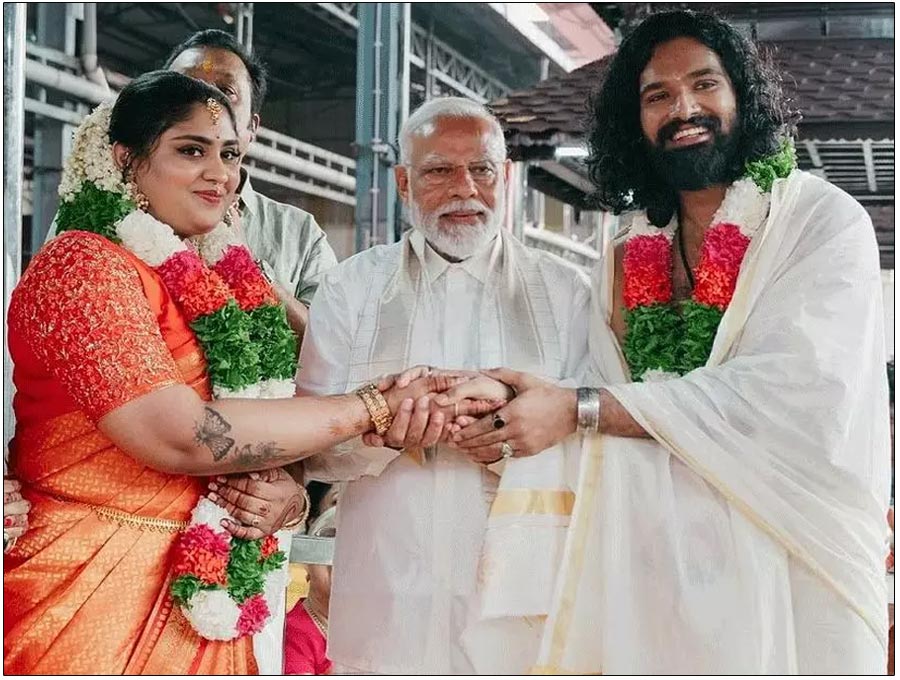 PM Modi blesses Suresh Gopi daughter on her marriage