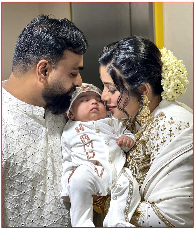 Poorna showed her child to the world