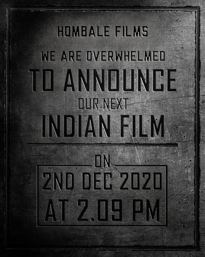 Prabhas and Prashant Neel's Film Announcement on December 2