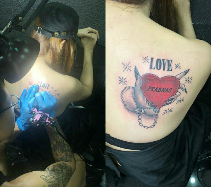 Prabhas Crazy Russian Fan Gets His Name Tattooed