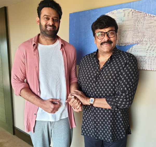 Prabhas with Chiru