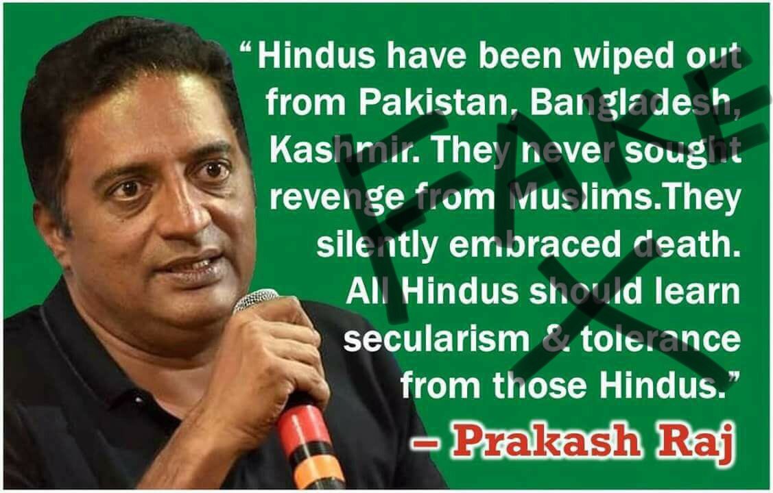 Prakash Raj turns real life villain