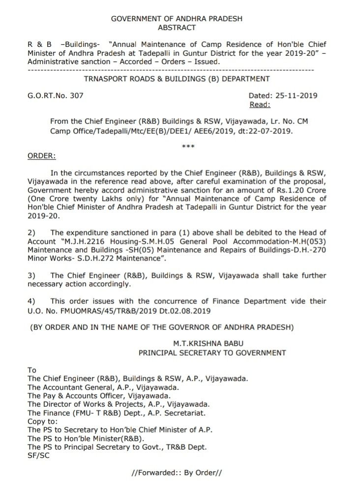 Public Money Wasted for CM Jagan?