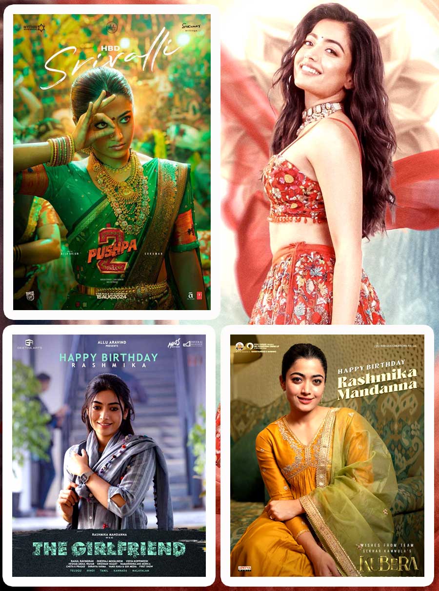 Pushpa 2, The Girl Friend, Kubera makers greet Rashmika on her B-Day