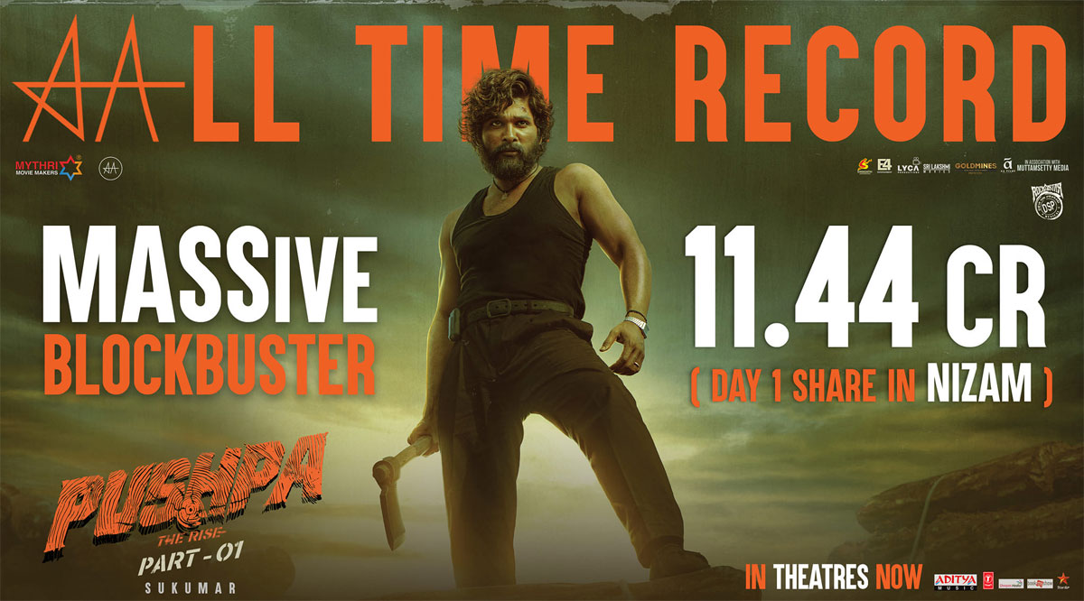 Pushpa first day collections shock all