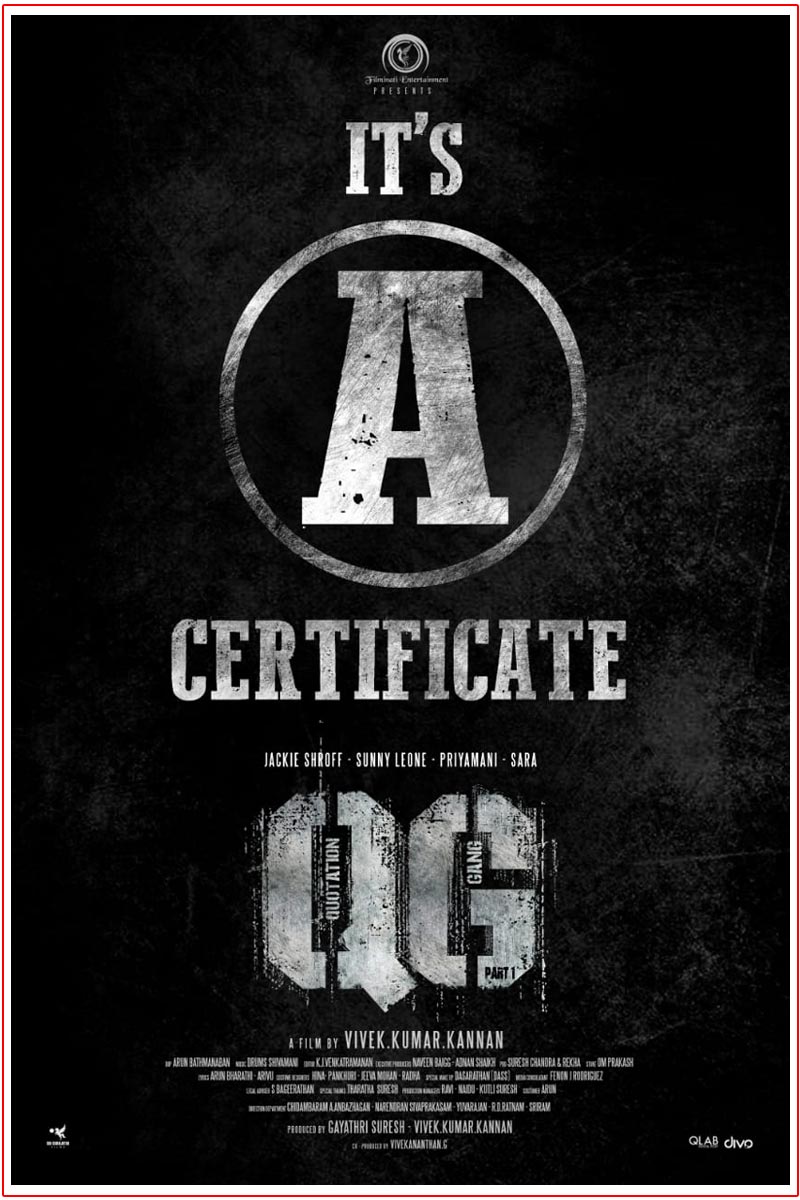 Quotation Gang cleared censor formalities with an A certificate